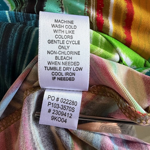 Studio JPR Skirt Womens PXL Multicolor Striped A-Line Maxi Stretch Pull On Boho - Picture 9 of 9